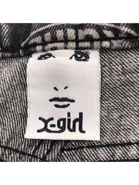 X-girl OVAL LOGO DENIM PANTS (S) 黑