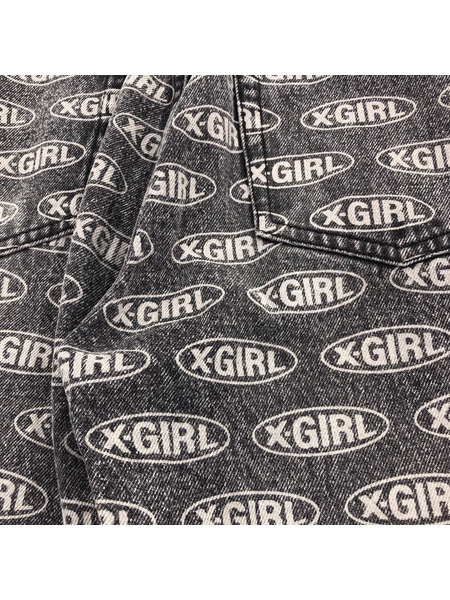 X-girl OVAL LOGO DENIM PANTS (S) 黑