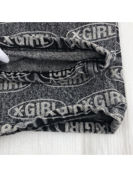 X-girl OVAL LOGO DENIM PANTS (S) 黑