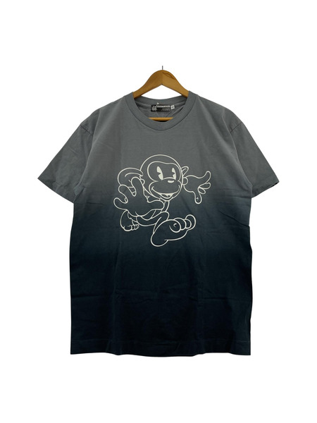 A BATHING APE グラデーションフロントプリントTシャツ L