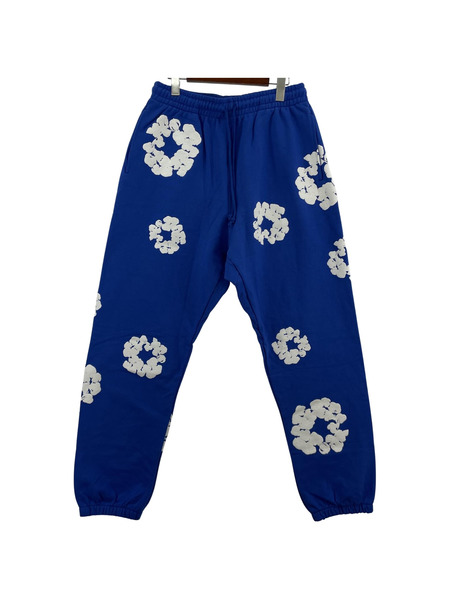 DENIM TEARS COTTON WREATH SWEATPANT BLUE フラワースウェットパンツ L 青