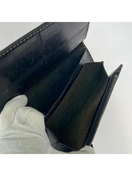 長財布 FUNNY HAND TOOLS HAND DYE レザー 黒