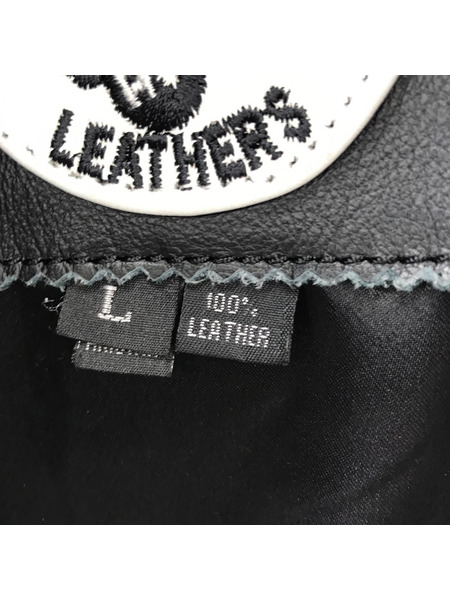 63 LEATHERS　レザースタジャン　黒　L