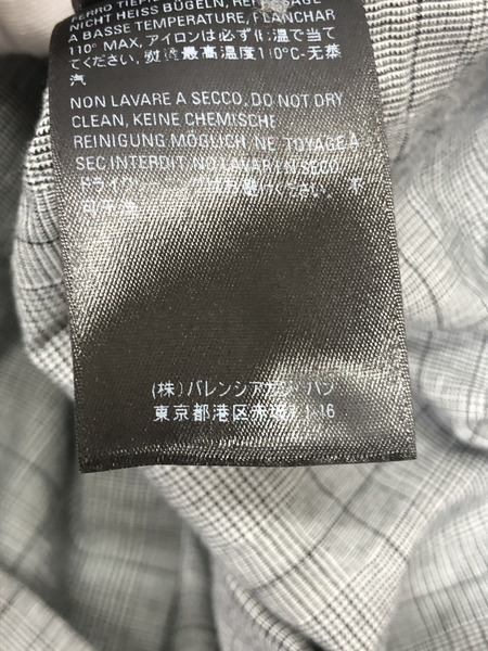BALENCIAGA/バレンシアガ 19SS チェック スタンドカラーシャツ (32)
