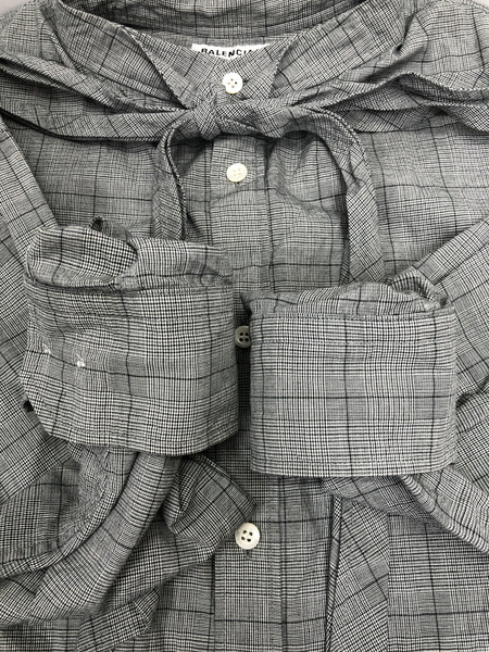 BALENCIAGA/バレンシアガ 19SS チェック スタンドカラーシャツ (32)