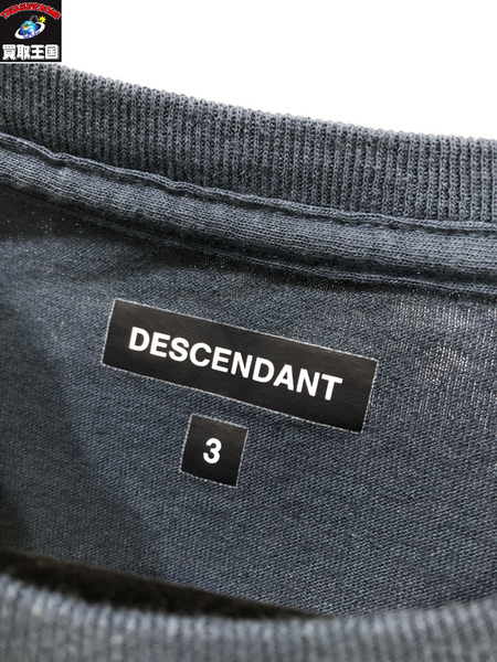 DESCENDANT ロゴS/Sカットソー/3/ネイビー/ディセンダント/メンズ/トップス/カットソー/Tシャツ[値下]