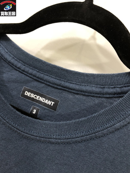 DESCENDANT ロゴS/Sカットソー/3/ネイビー/ディセンダント/メンズ/トップス/カットソー/Tシャツ[値下]