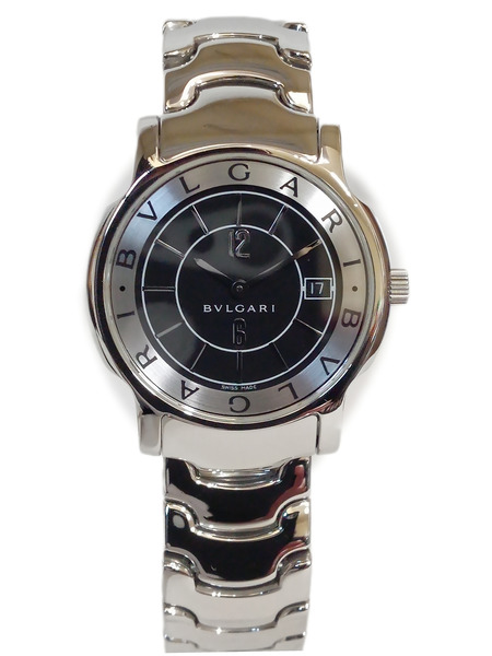 BVLGARI/ソロテンポ/ST35S/電池交換・仕上げ済 メンズQZ