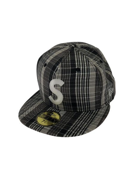 Supreme 23SS Metallic Plaid S Logo New Era Cap グレー[値下]