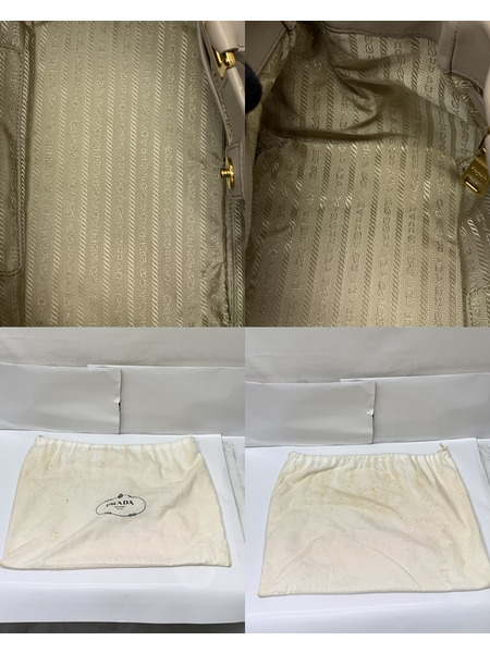 PRADA 2WAY バッグ グレージュ 開封品 ダメージあり プラダ ハンドバッグ ショルダーバッグ レザーバッグ