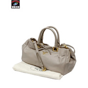 PRADA 2WAY バッグ グレージュ 開封品 ダメージあり プラダ ハンドバッグ ショルダーバッグ レザーバッグ