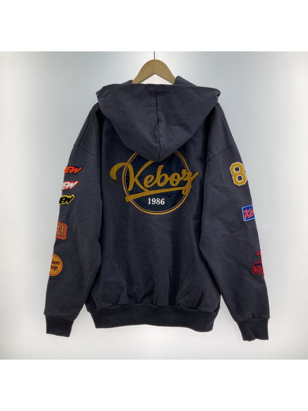 Keboz×FREAK'S STORE/FULL DECORATION BBLOGO HOODIE[値下]