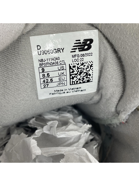 NEW BALANCE スニーカー U9060GRY/27.0cm/GRY