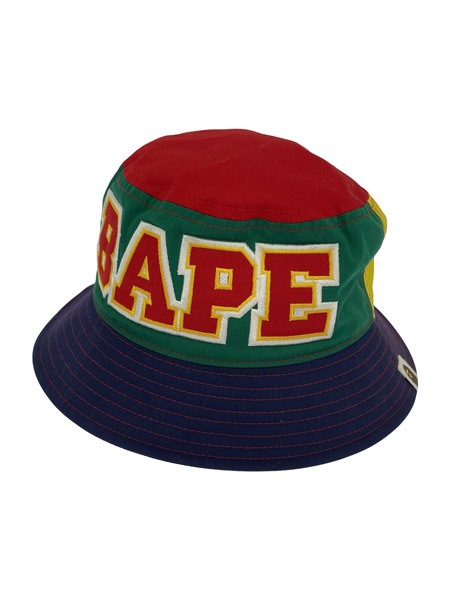 A BATHING APE COLOR BLOCK BUCKET HAT F