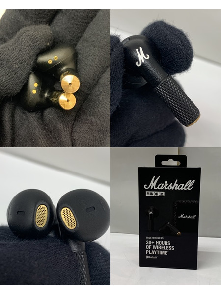 Marshall MINOR IV ワイヤレスイヤフォン ブラック 開封品 マーシャル コードレスイヤホン Bluetooth対応