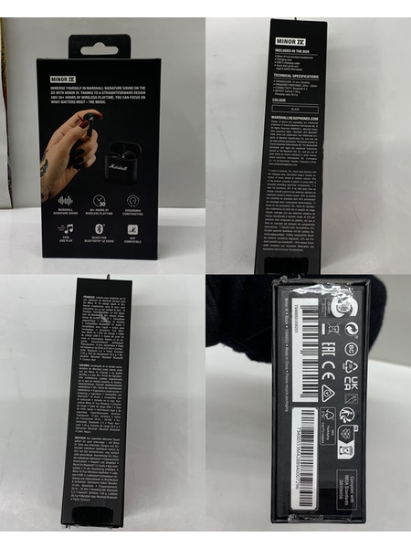 Marshall MINOR IV ワイヤレスイヤフォン ブラック 開封品 マーシャル コードレスイヤホン Bluetooth対応
