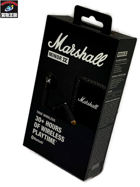Marshall MINOR IV ワイヤレスイヤフォン ブラック 開封品 マーシャル コードレスイヤホン Bluetooth対応