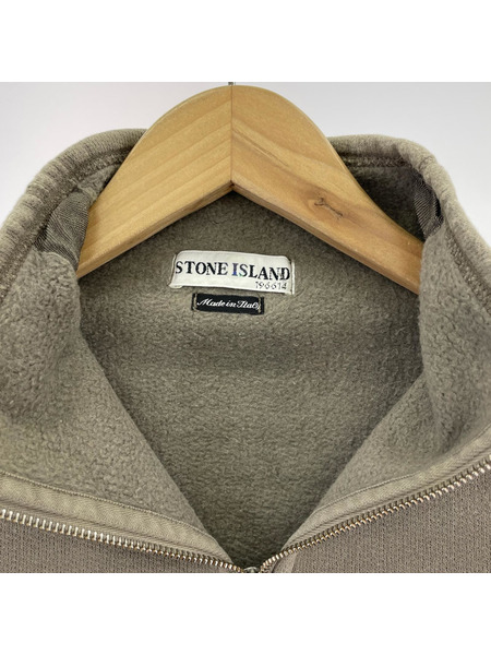 STONE ISLAND 90s~00s グリーンエッジ ハーフジップスウェット グレー[値下]
