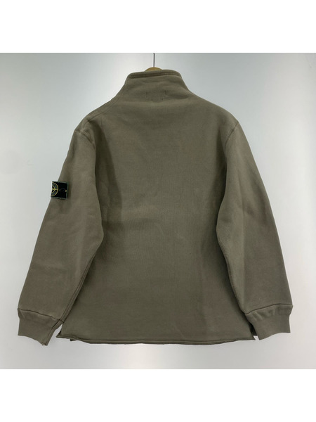STONE ISLAND 90s~00s グリーンエッジ ハーフジップスウェット グレー[値下]