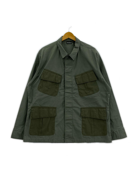 WILDTHINGS BACK SATIN FIELD JACKET (L) カーキ[値下]