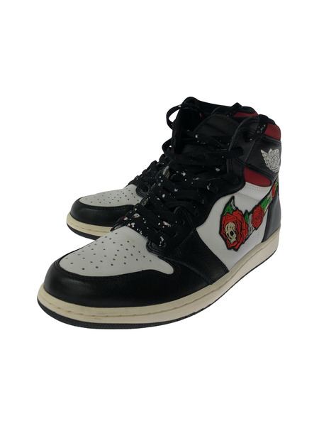 NIKE/STILL ALIVE/SKULL ROSES AJ1 HIGH GYM RED/28.0cm