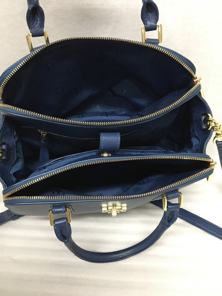 TORY BURCH 2WAY レザーバッグ ブルー