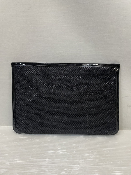 C.Louboutin スパイクスタッズ クラッチバッグ 黒