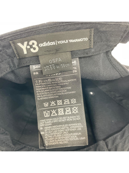 Y-3 キャップ ロゴ刺繍 黒