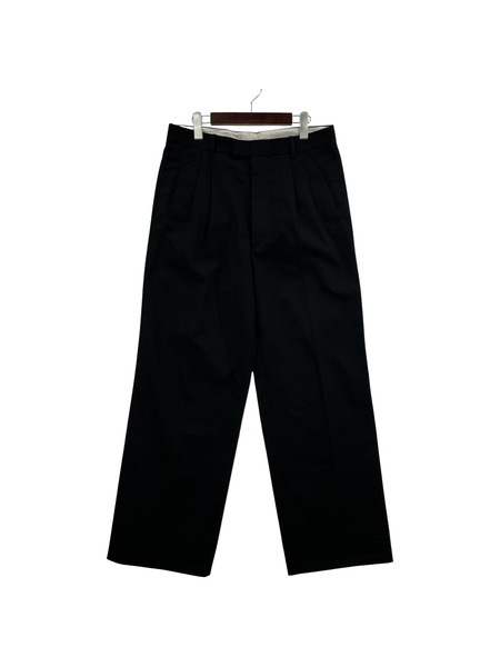 MAISON MARGIELA 21AW Black Twill Trousers スラックス 48 ブラック