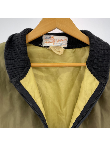 70s頃 sears nylon jacket カーキ