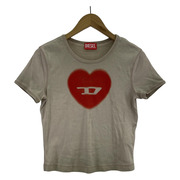 DIESEL T-ELE ハートロゴ リブカットソー M グレー