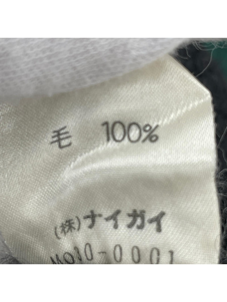 POLO RALPH LAUREN ニット・セーター ウール Vネック (L) 緑白赤[値下]