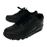 NIKE Air Max 90 Leather Triple Black 26cm