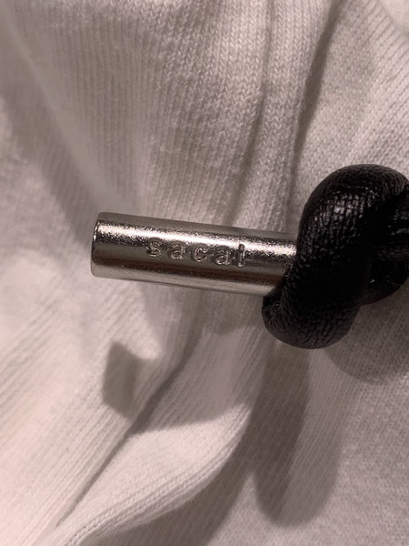 Sacai  ドット シースルー ドッキングTシャツ 1 ホワイト