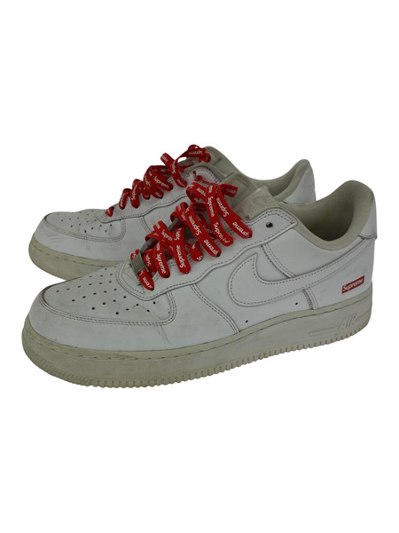 NIKE スニーカー SUPREME × AIR FORCE 1 LOW WHITE[値下]