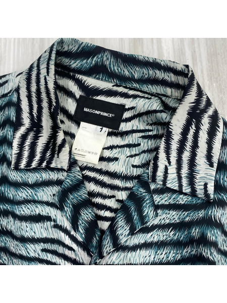 MASONPRINCE 半袖シャツ 総柄シャツ (1)