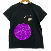 tricot COMME des GARCONS 半袖Tシャツ・カットソー スパンコール 黒(S)