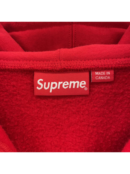 Supreme S LOGO　ZIP UP HOODED SWEATSHIRT (M) 赤