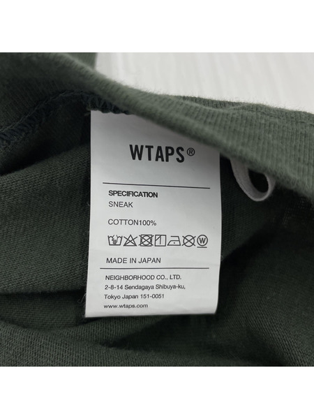 WTAPS/WTVUA/L/Sカットソー/カーキ/03