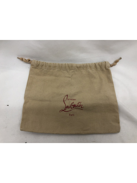 長財布 C.Louboutin Panettone スパイクスタッズ ラウンド 黒