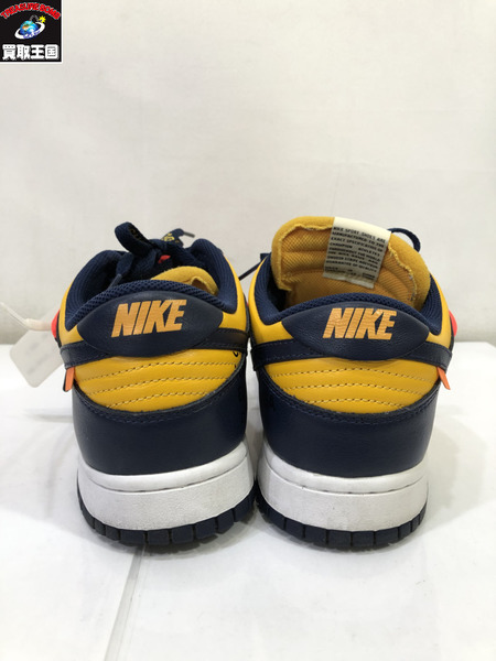 NIKE DUNK LOW LTHR/OW OFF-WHITE UNIVERSITY GOLD CT085(43)/ナイキ/オフホワイト