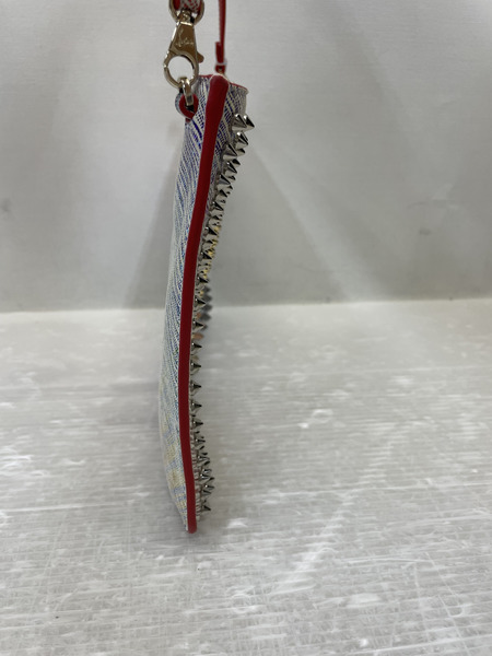 C.Louboutin ユニコーンスパイクスタッズ レインボーデニム　ショルダーバッグ