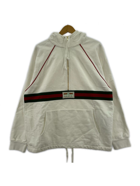 メンズラグ衣料 GUCCI/ラベル付キハーフジップパーカー/S