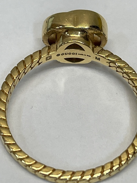 GUCCI クリスタルブルー 三連リング