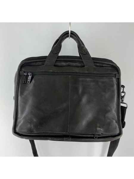 TUMI ショルダーバッグ オールレザー スクエア型 バッグ 黒
