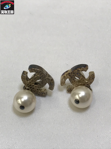 CHANEL シャネル ココマークピアス パール ゴールド