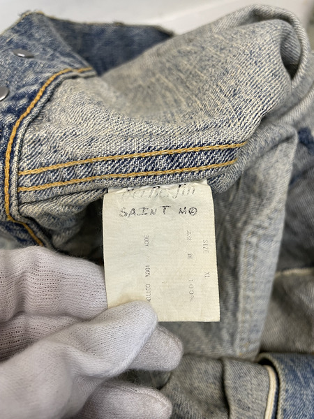 SAINT MICHAEL×BerBerJin 23AW BJ DENIM JKT DAMAGE ダメージ加工デニムジャケット XL SM-A23-0000-C17