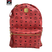 MCM サイドスタッズ リュック ピンク
