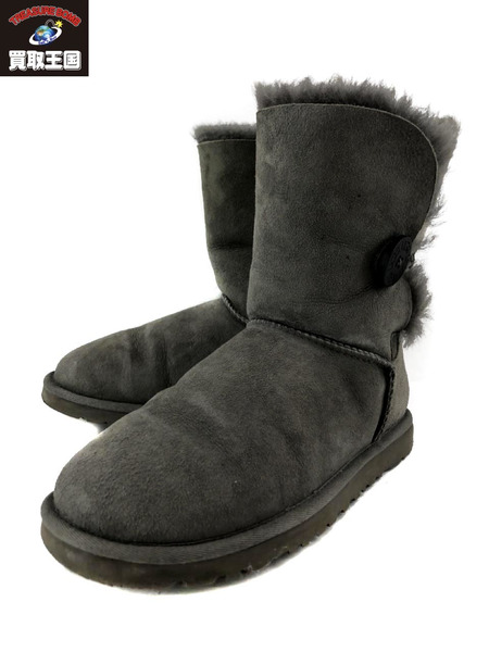 UGG アグ W BAILEY BUTTON ムートンボアブーツ グレー 23cm[値下