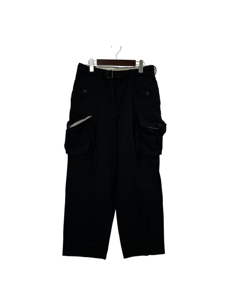 KHOKI Army cotton gabardine trousers Pants 黒 22ss-p-02[値下]